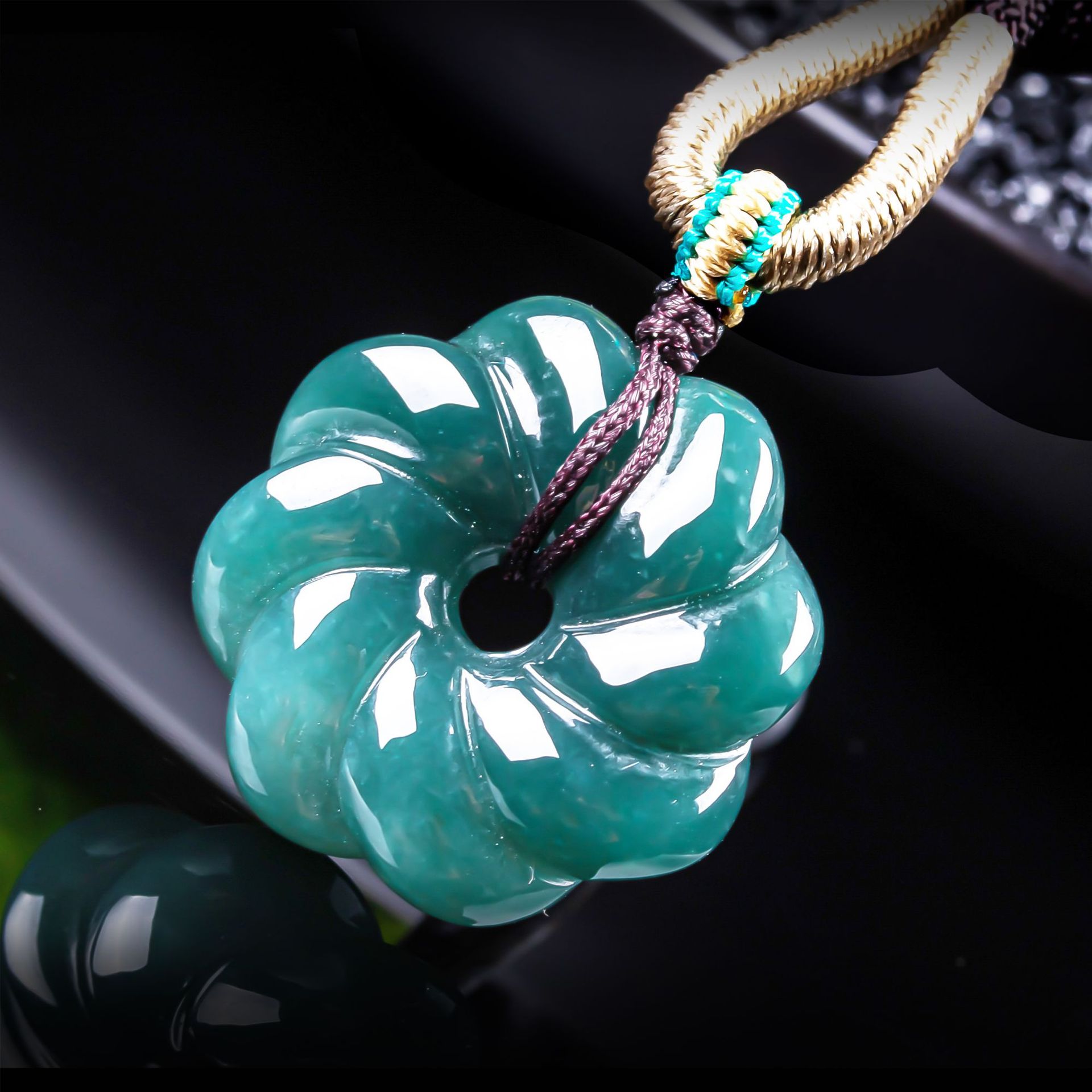 Women'S Accessories Jewelry - Naturalny naszyjnik z jadeitu birmańskiego w