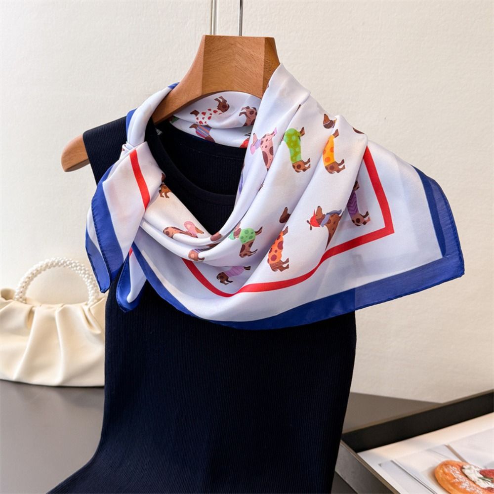 Women'S Y2K Accessories - Szalik z nadrukiem jamnika, szalik w