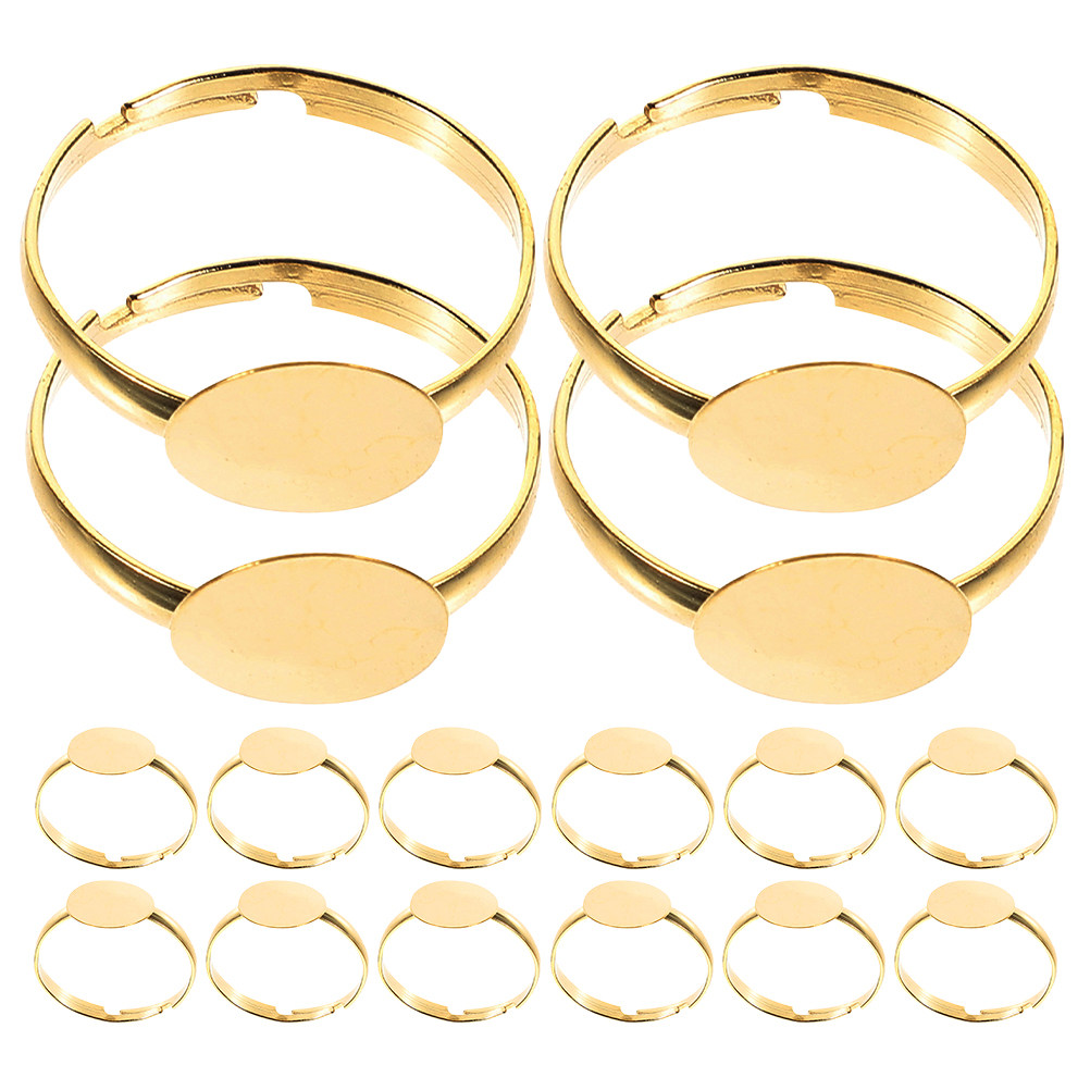 Ring Set Adjustable - 50 sztuk pustych bazy pierścionków z