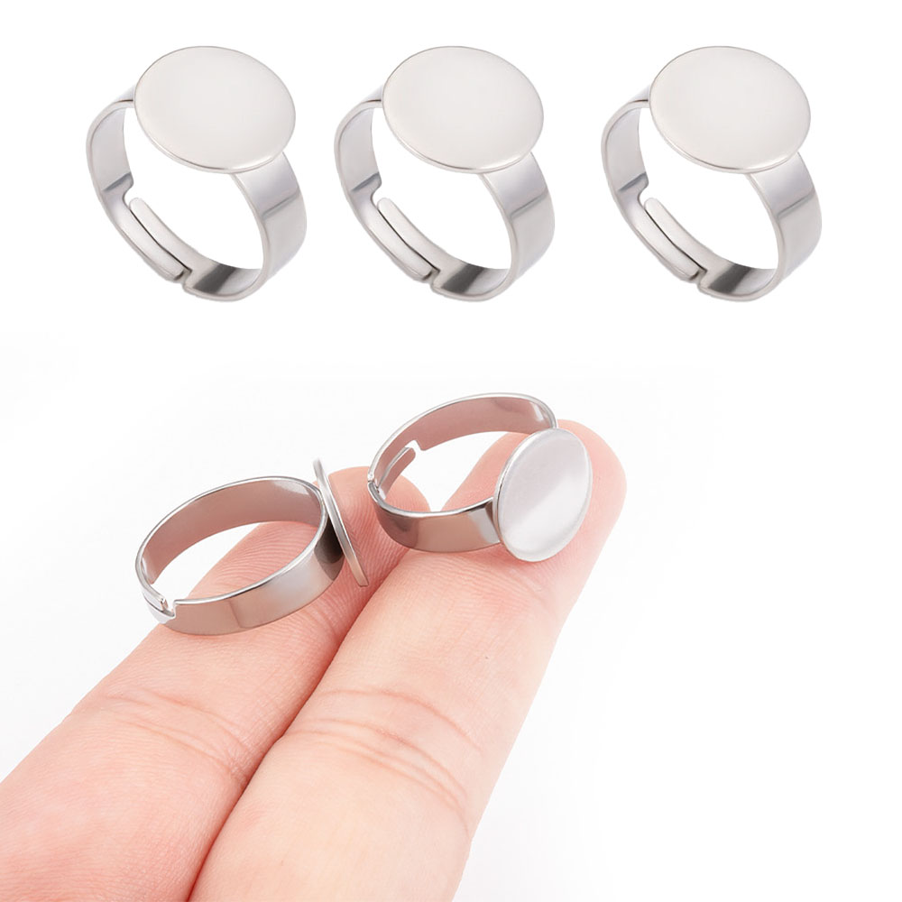 Ring Set Adjustable - 10 sztuk Pierścieni ze Stali Nierdzewnej