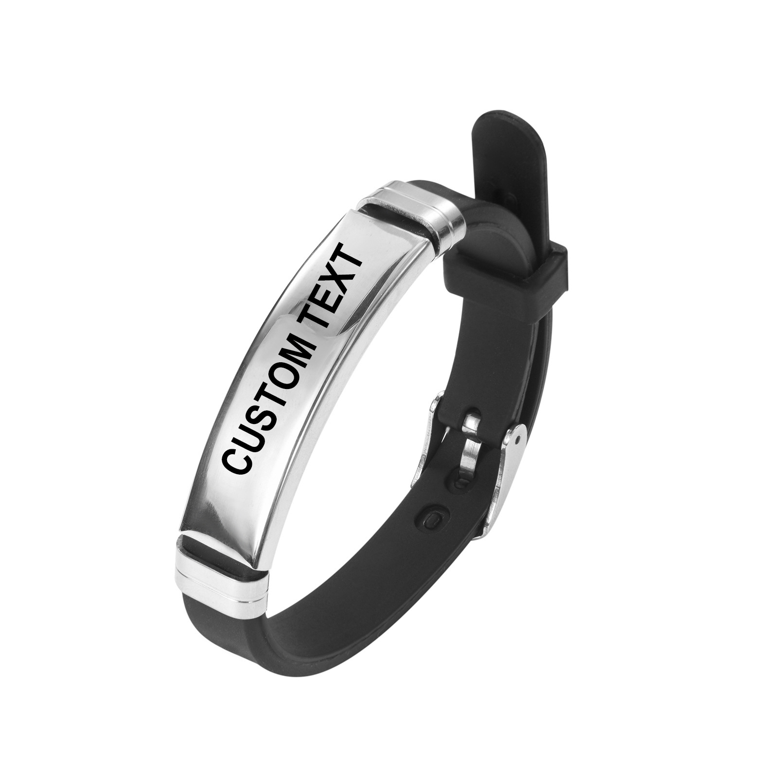Women Accessories Brand Name - Modna punkowa silikonowa bransoletka z własnym