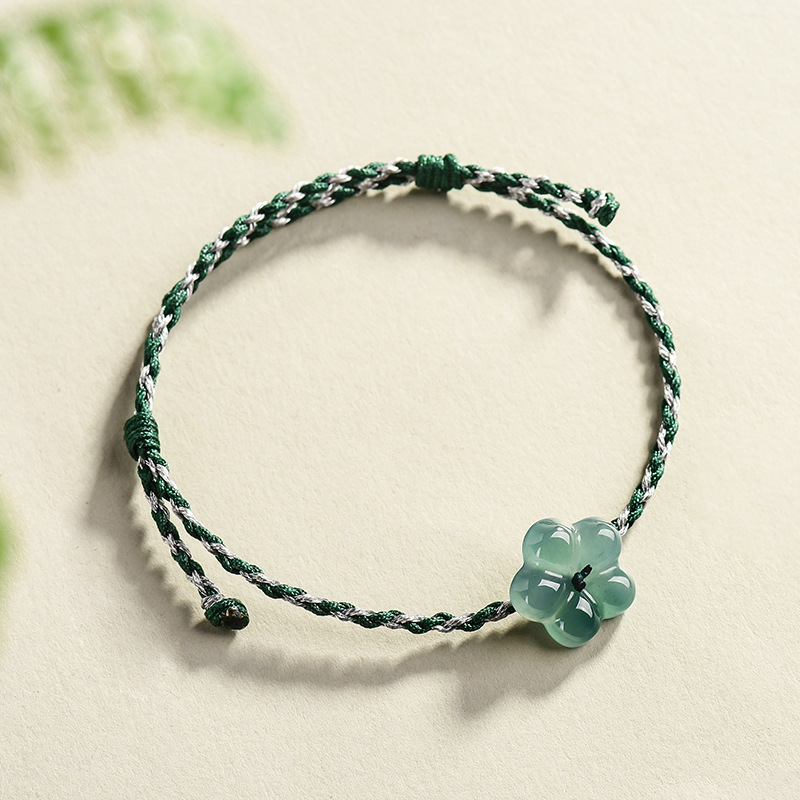 Women Accessories Bracelet - Bransoletka z jadeitu birmańskiego w kształcie