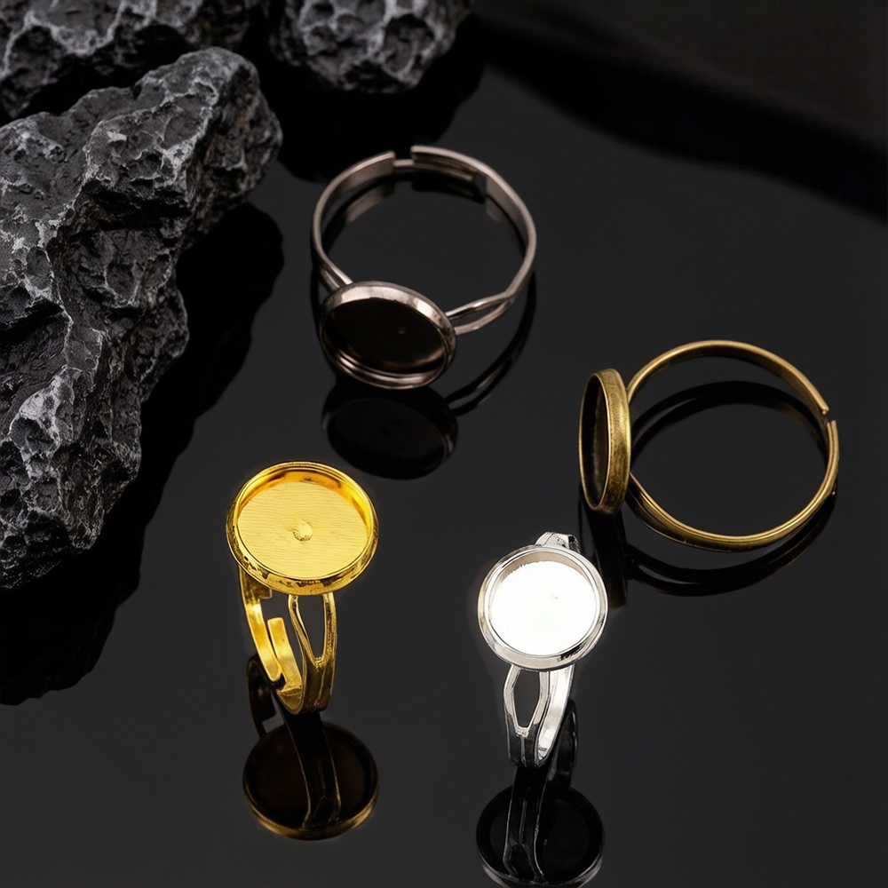 Ring Set Adjustable - 10 sztuk/partia Regulowane puste bazy pierścionków