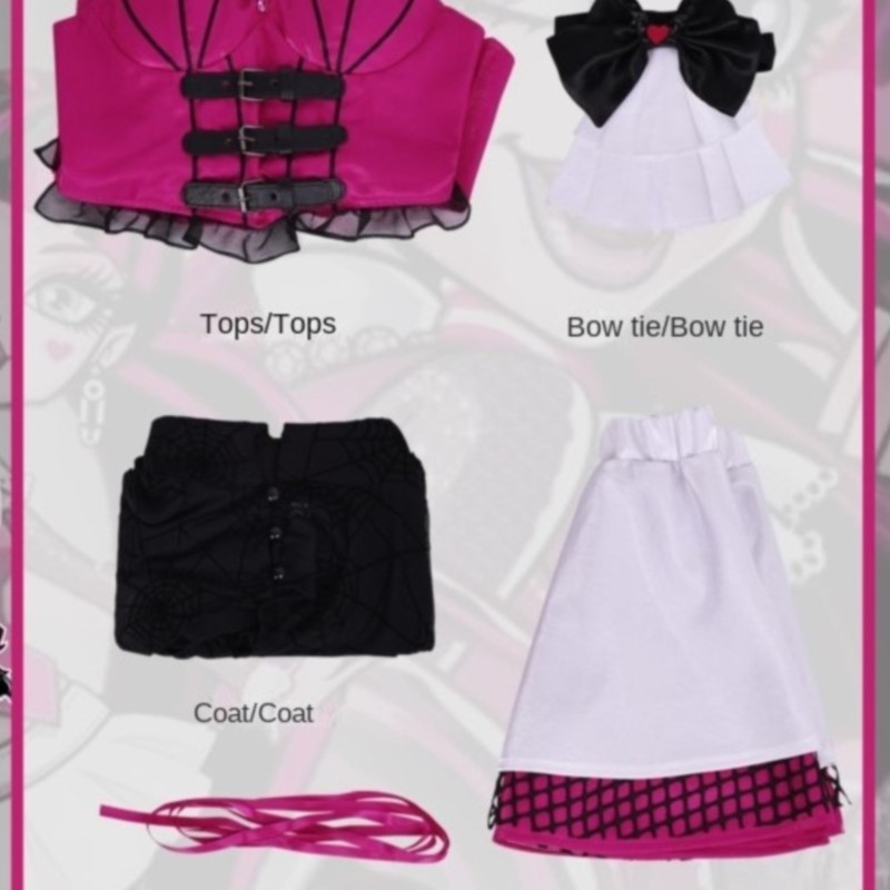 Women'S Y2K Accessories - Kostiumy Cosplay Anime Vampir Draculaura, Strój