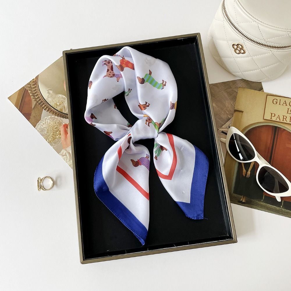 Szalik z nadrukiem jamnika, sz – Women'S Y2K Accessories recenzja i cena