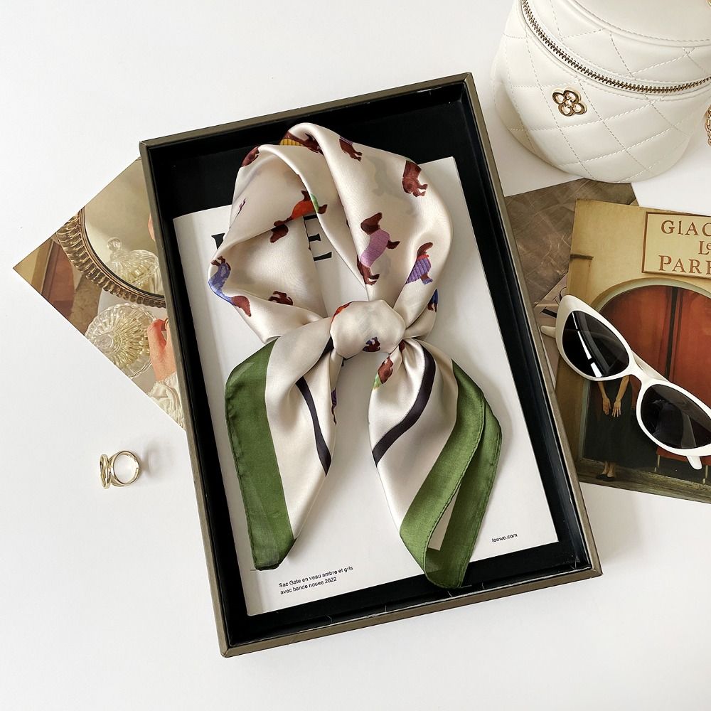 Szalik z nadrukiem jamnika, sz – Women'S Y2K Accessories recenzja i cena