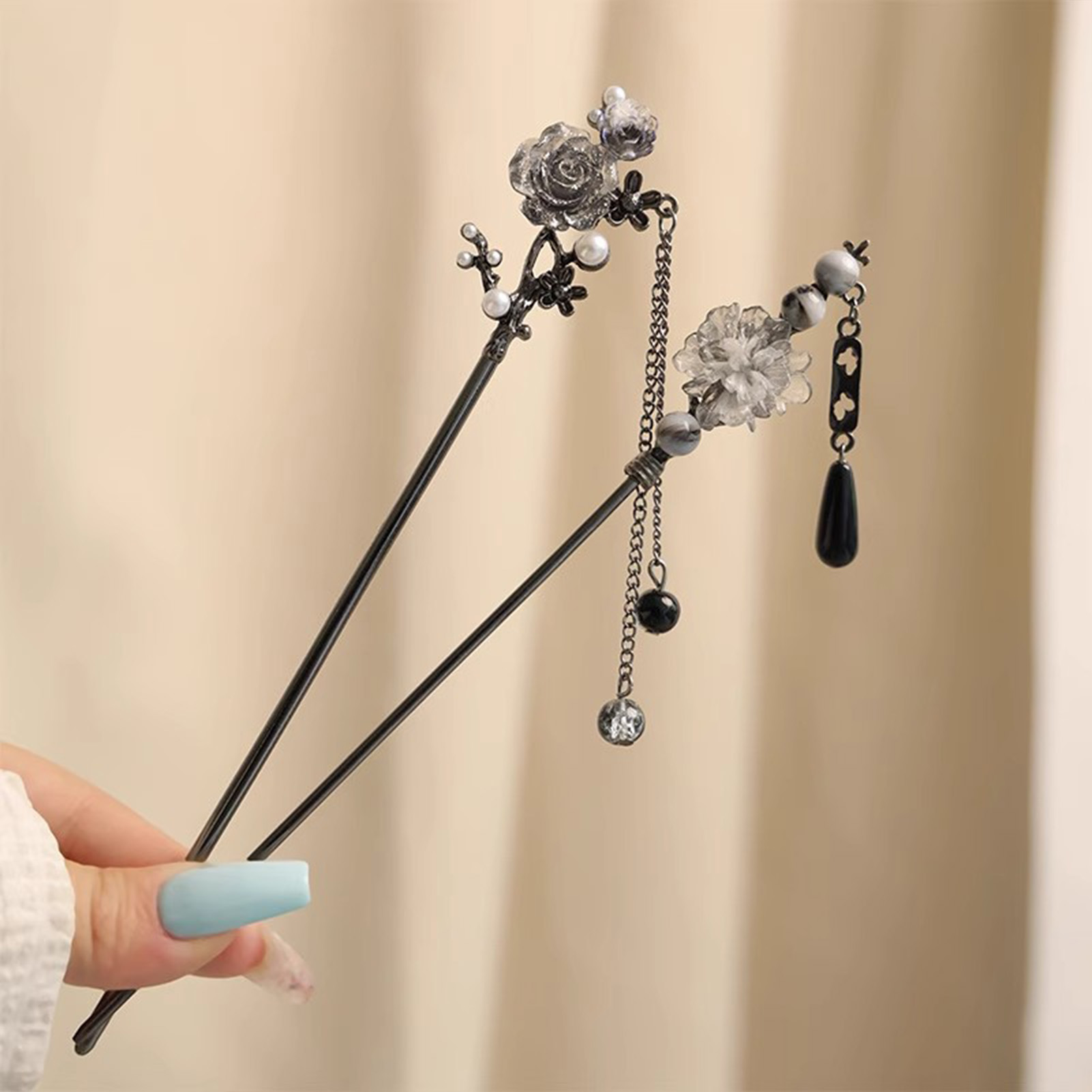 Eleganckie kwiatowe spinki do  – Women Accessories Chain recenzja i cena