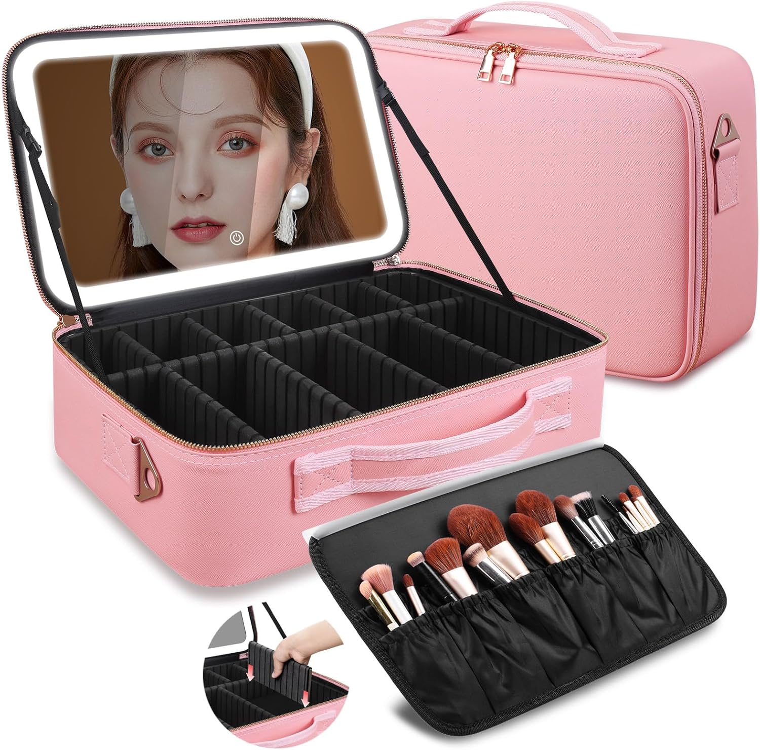 Duża kosmetyczka z lustrem LED – Women Accessories Organizer recenzja i cena